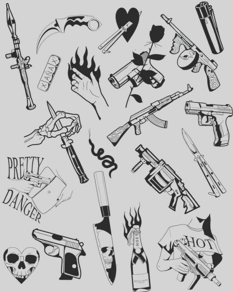 Крутые эскизы маленьких тату