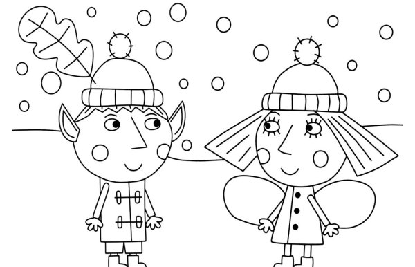 Волшебное королевство Бена и Холли раскраска