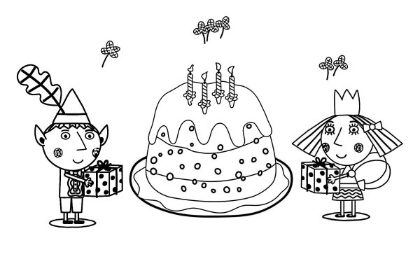 Королевство Бена и Холли раскраска