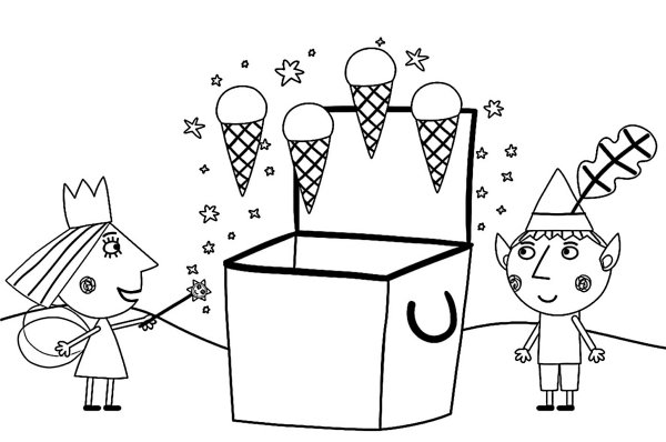 Раскраска Бен и Холли Гастон