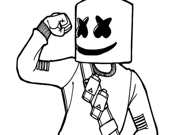 Раскраска ФОРТНАЙТ маршмеллоу