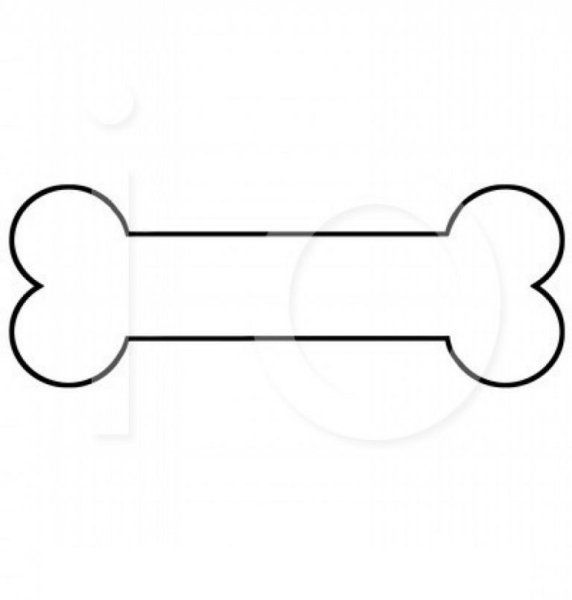 Трафарет косточки для собаки