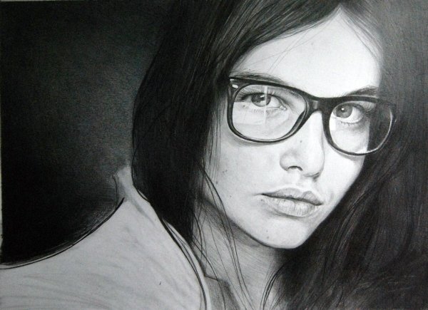 Портрет на компьютере рисунок