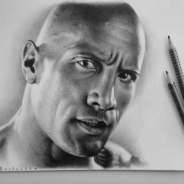 Дуэйн Джонсон рисунок