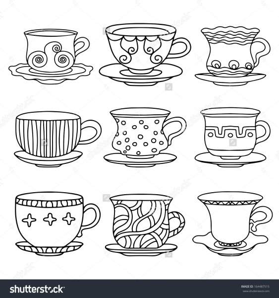 Кружка с узорами раскраска