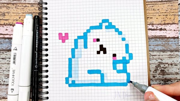 Рисование по клеточкам фломастерами