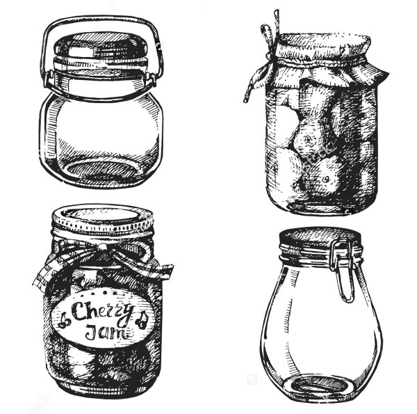 Скетч баночки