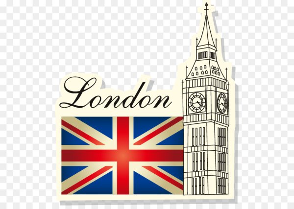 Биг Бен и флаг Англии