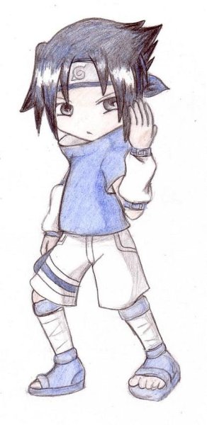 Саске в полный рост легко Чиби