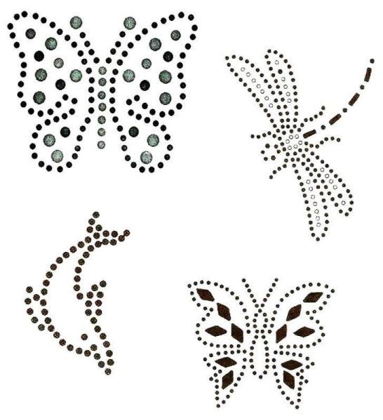 Точечный рисунок бабочки