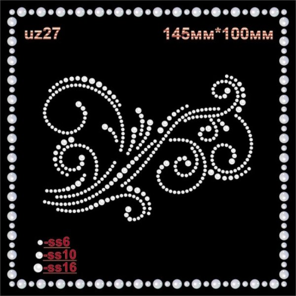 Орнамент стразами