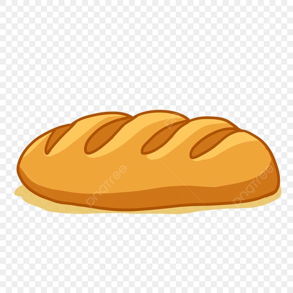 Мультяшный батон хлеба