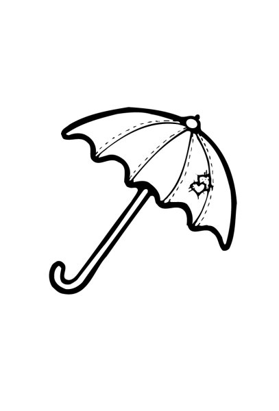 Зонт раскраска