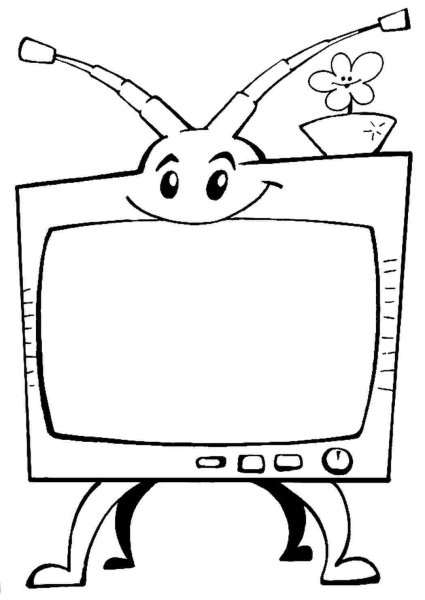 Раскраска телевизор