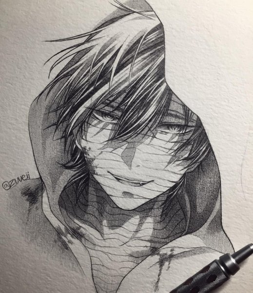 Зак Фостер карандашом