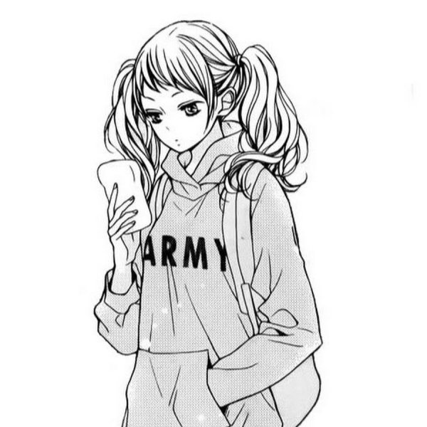 Аниме для распечатки черно белые