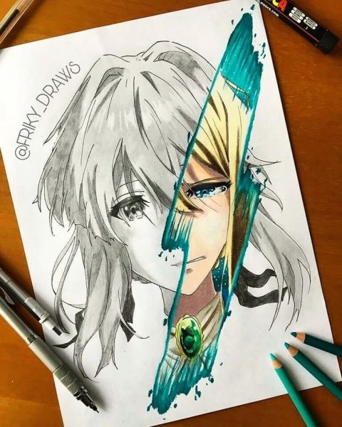 Вайолет Эвергарден аниме скетч