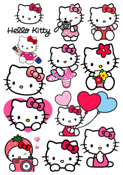 Рисунки Китти для срисовки