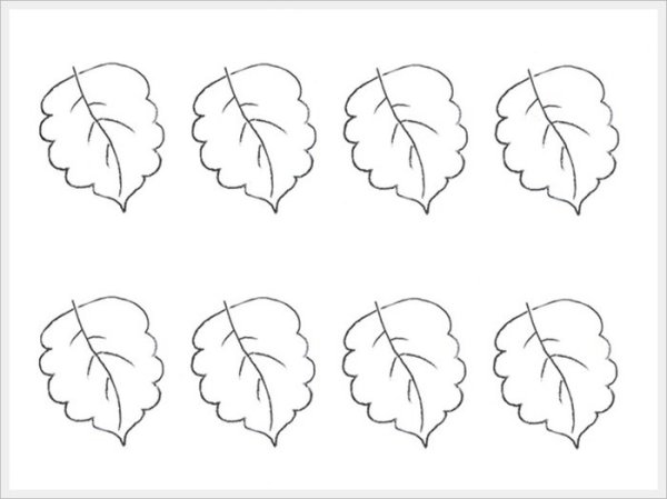 Березовые листочки шаблоны для вырезания