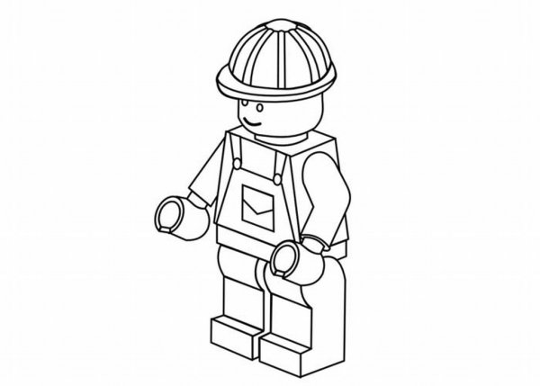 Лего человечки раскраска для детей