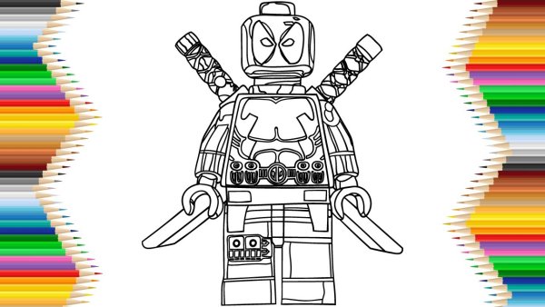 Разукрашка Дэдпул лего