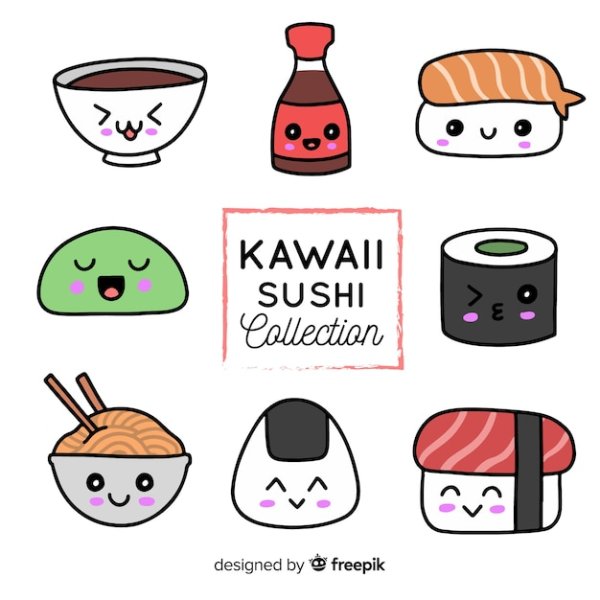 Суши рисунок для срисовки