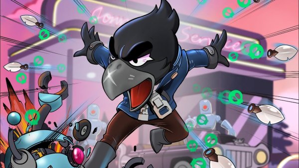 Ворон Феникс Brawl Stars арт