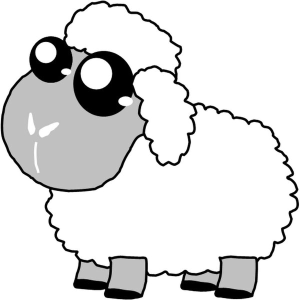 Легкие срисовки овечки