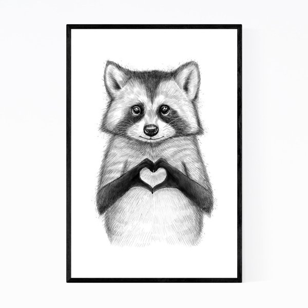 Енот рисунок для срисовки легкие