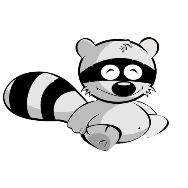 Енот рисунок мультяшный