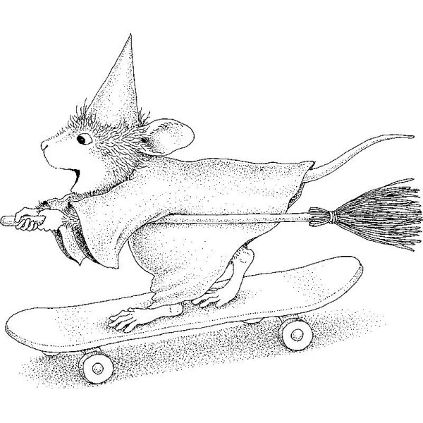 Раскраска мышь сложная