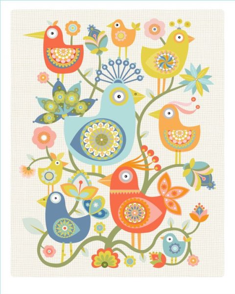 Декоративная птичка рисунок