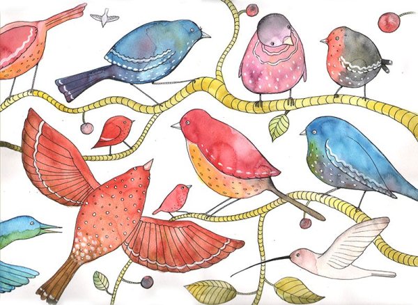 Рисуем птиц