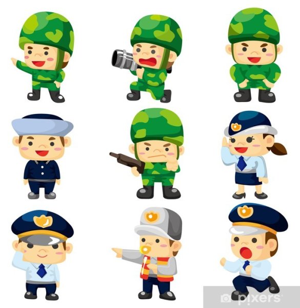 Человечки в военной форме