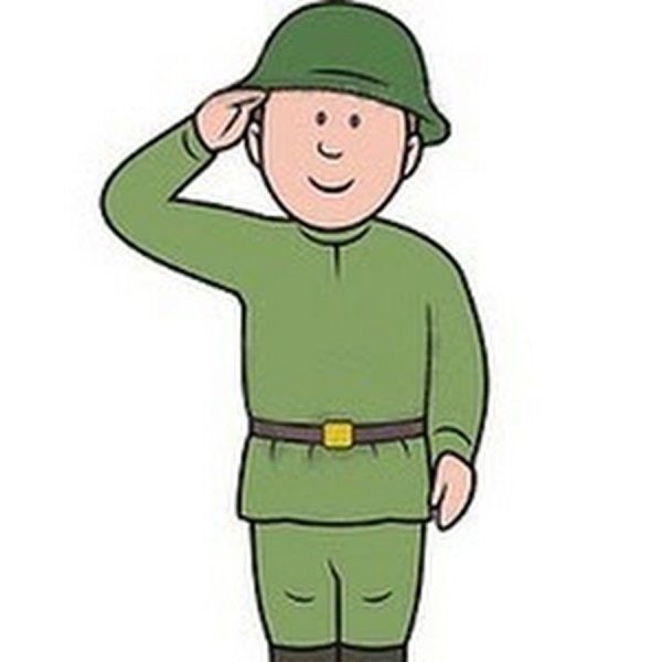 Человек в военной форме рисунок