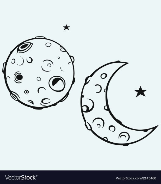 Стилизованный месяц