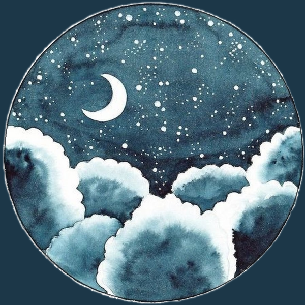 Луна на черном фоне