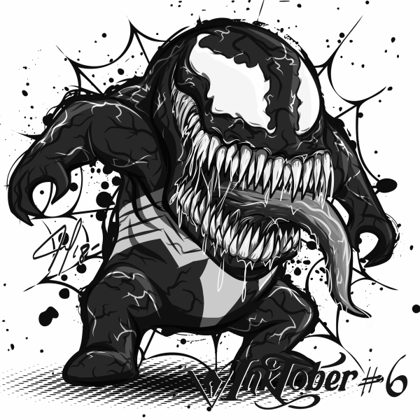 Разукрашка человек паук и Веном