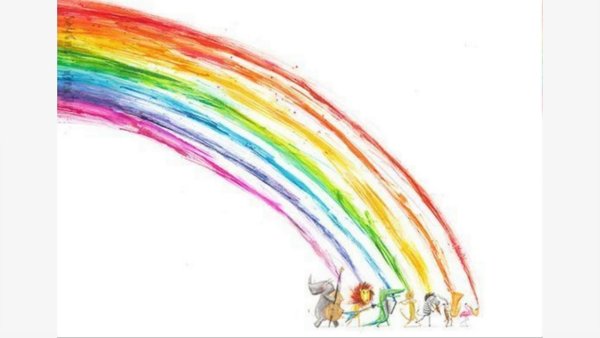 Радуга стикер