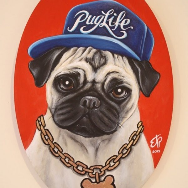 Мопс гангстер арт