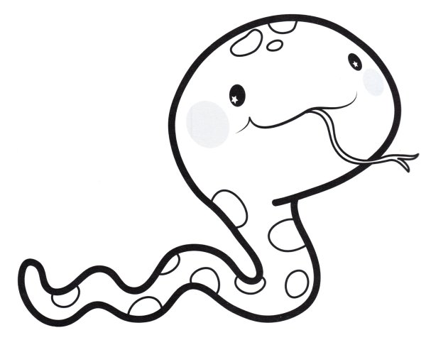 Змея раскраска