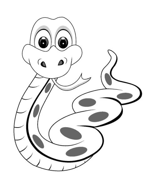 Змея раскраска