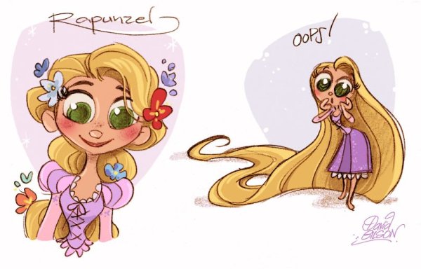 Принцессы Disney в детстве Рапунцель