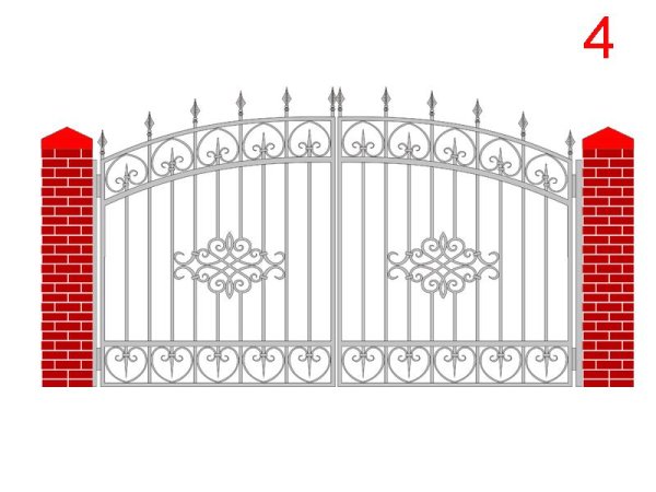Рисунки кованных ворот