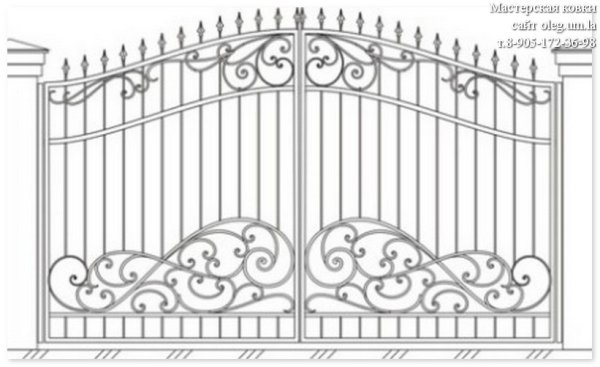 Эскизы кованных ворот и калиток