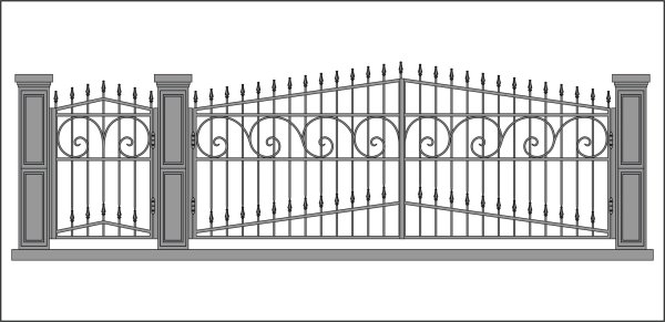 Ажурные ворота из металла