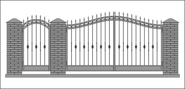 Металлические калитки для забора эскизы