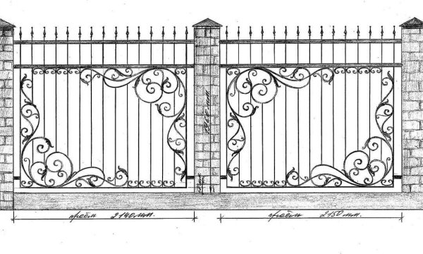 Эскизы кованых ворот