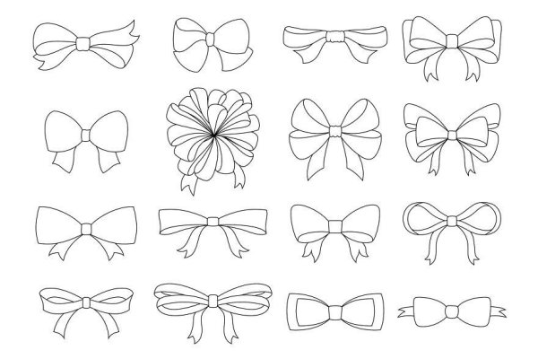 Бантики шаблоны для вырезания