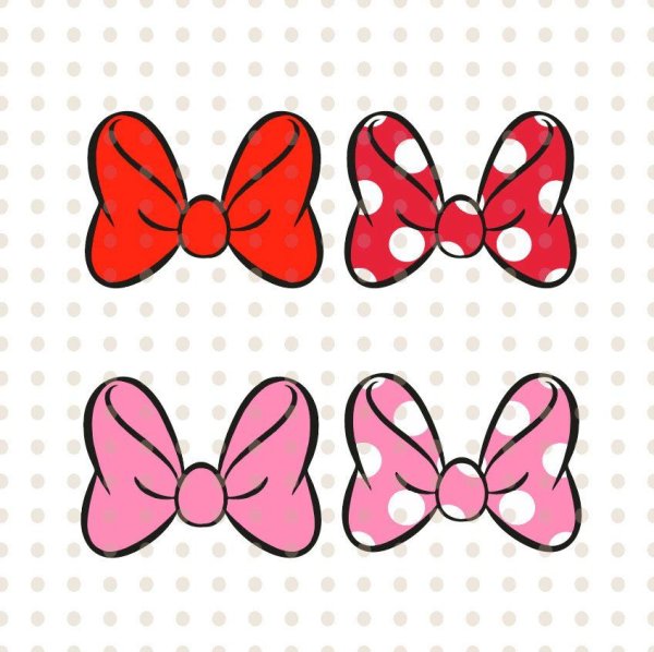 Бантик Минни Маус розовый